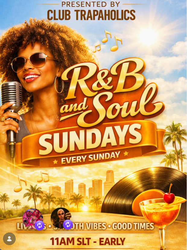 Club Trapaholics R&B and Soul Sundays — original event flyer